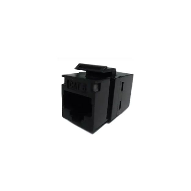 Black Cat6 RJ45 Keystone Coupler